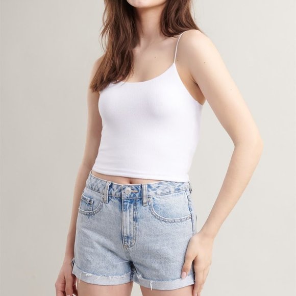 Light acid washed Denim Jean Shorts - Picture 4 of 7